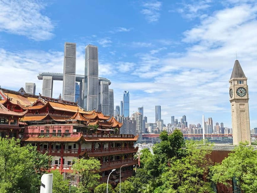Chongqing: Trendy Spots, Cableway & Ferry Private Tour - Raffles City Chongqing and the sky-high “crystal corridor” look