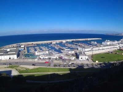 From Jerez: Day Trip to Tangier with Ferry & Lunch - Ferry to Tangier: Strait of Gibraltar views from Tarifa