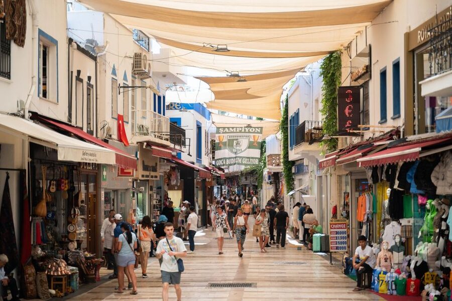From Kos: Bodrum Day Trip by Ferry with Transfer - First impressions in Bodrum: old streets, white houses, and shopping energy