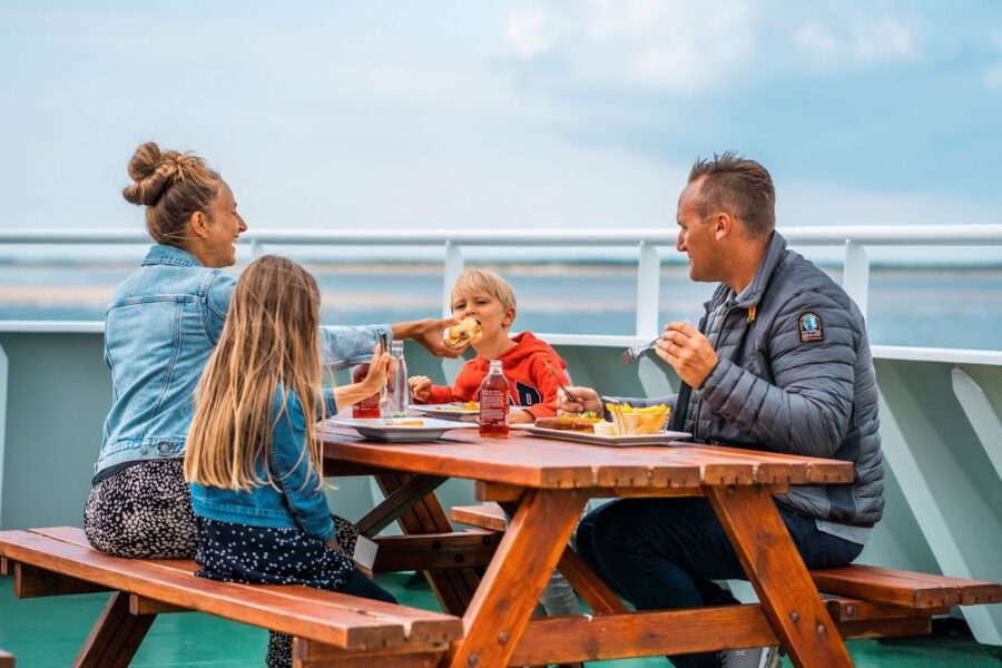 From Rømø: One-Way or Roundtrip Passenger Ferry to Sylt - The boat experience: open deck views and panoramic windows