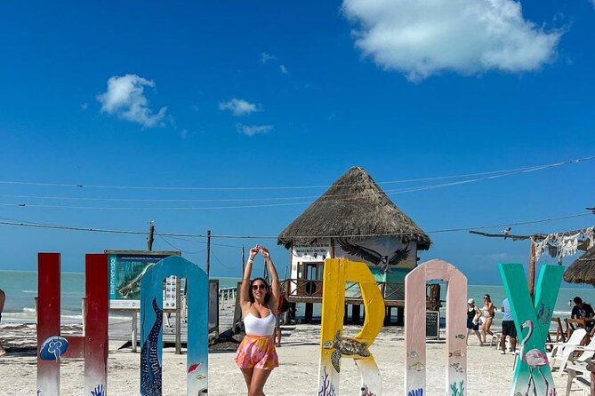 Holbox Island Tour Golf Cart Ferry with Lunch and Transportation - Punta Mosquito: virgin beach access from the sea and flamingo season