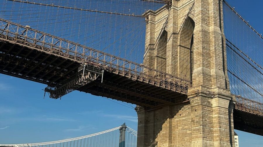 NYC Views from Brooklyn Bridge & DUMBO with Ferry Tickets - DUMBO: old industrial blocks, photo street cred, and Time Out Market