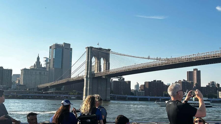 NYC Views from Brooklyn Bridge & DUMBO with Ferry Tickets - Walking the Brooklyn Bridge with engineering stories and better angles