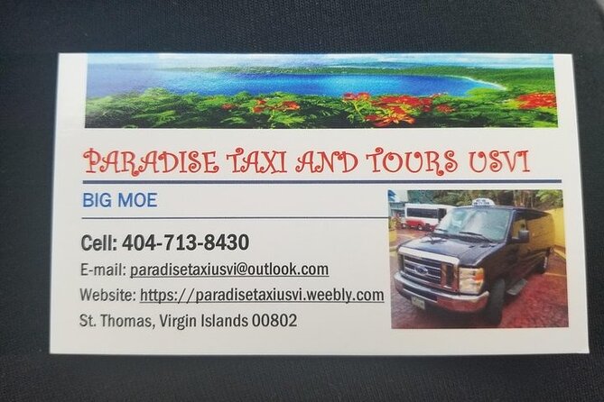Paradise Taxi & Tours USVI- St. Thomas - Airport Transfer to Red Hook Ferry - Pickup anywhere on St. Thomas (and why that’s a big deal)