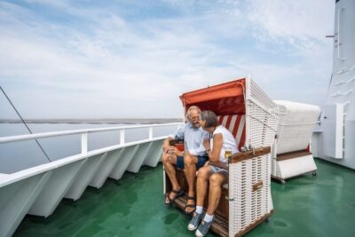 Sylt: Round-Trip or 1-Way Passenger Ferry to Rømø, Denmark - Onboard Views Over the Wadden Sea: Deck vs. Panoramic Windows